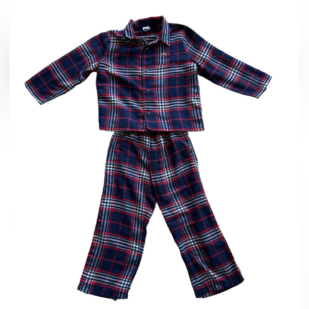 Gap, classic plaid pajama set, size 5 kids